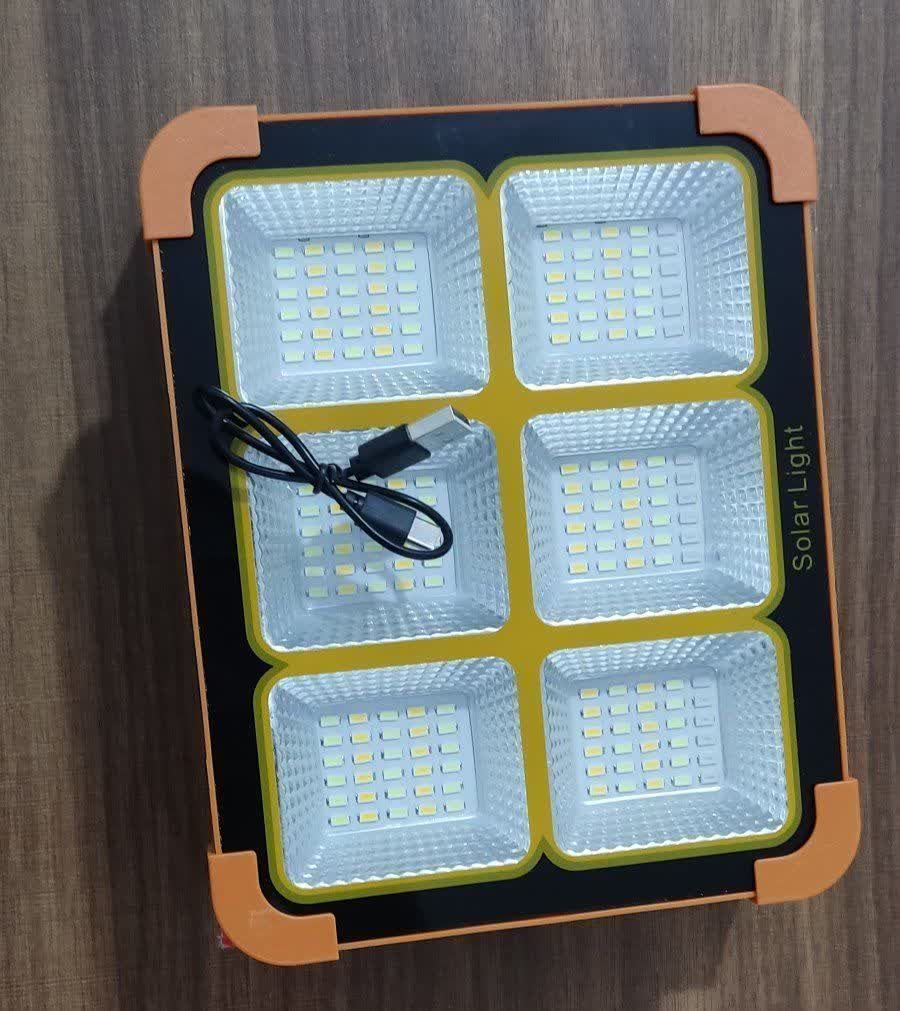 پروژکتور پاوربانک خورشیدی 1000W — چراغ قوه، روشنایی و لیزر